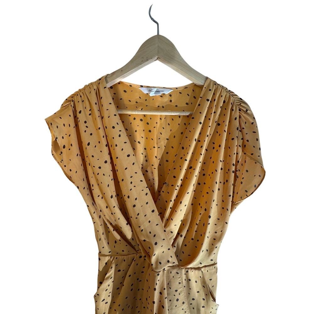 BCBG Polka Dot Boho Dress Western Festival Y2K XS Small‎ Flowy Witchy